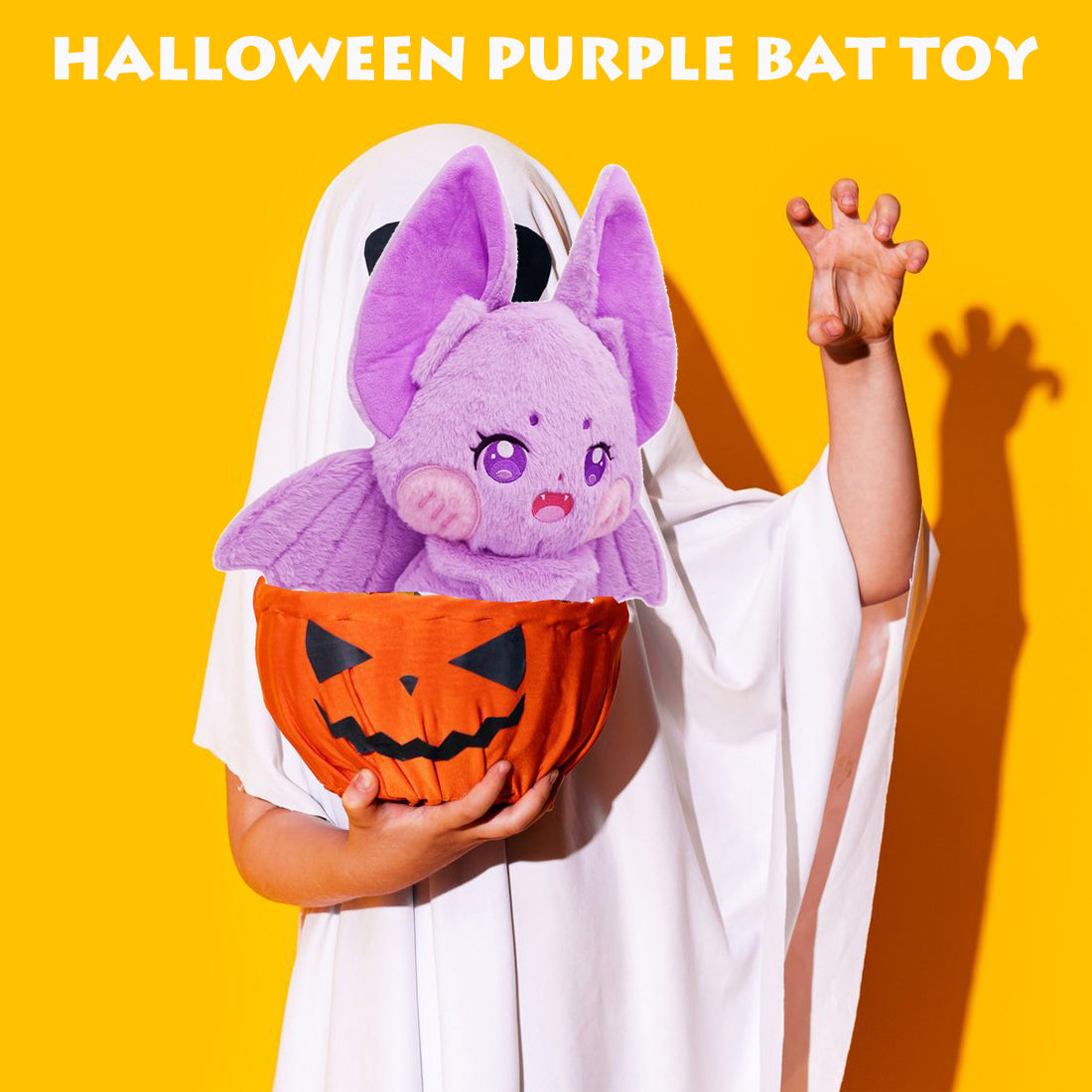 ELAINREN Furry Bat Plush Pillow Cuddly Gothic Bat Stuffed Gifts/13.7''