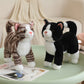 ELAINREN Realistic Tabby Cat Plush Kitten Stuffed Animals Toy/25cm