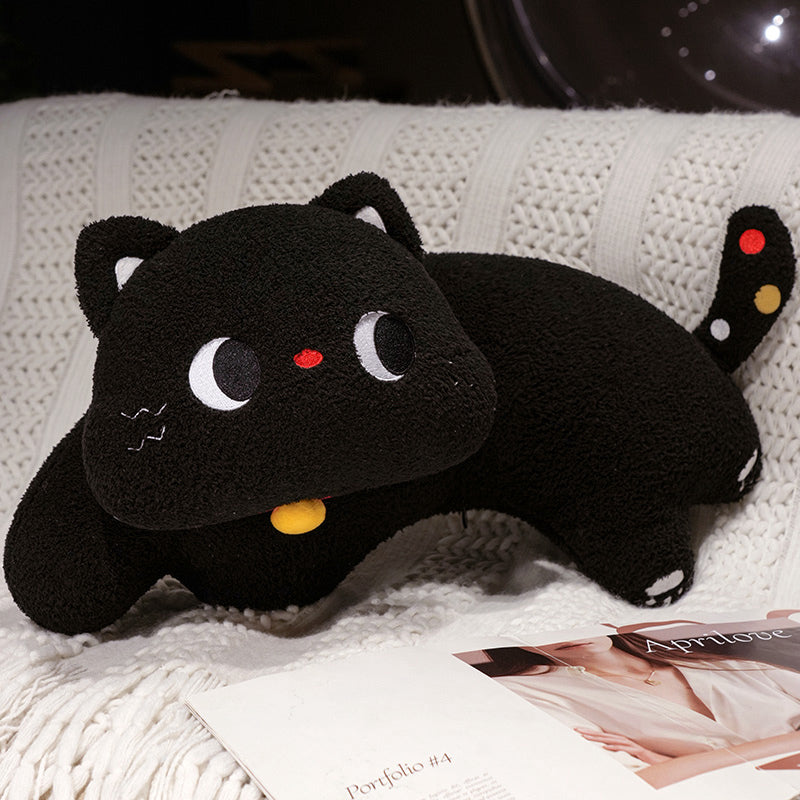 ELAINRE Soft Cat Shape Plush Toy Pillow Stuffed Kitten Doll  Cushion/50cm