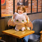 ELAINREN Cuddly Purple Bat Kitten Stuffed Pink Bat Cat Toy/11.8''