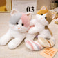 ELAINREN Cream Kitten Stuffed Toy Pillow