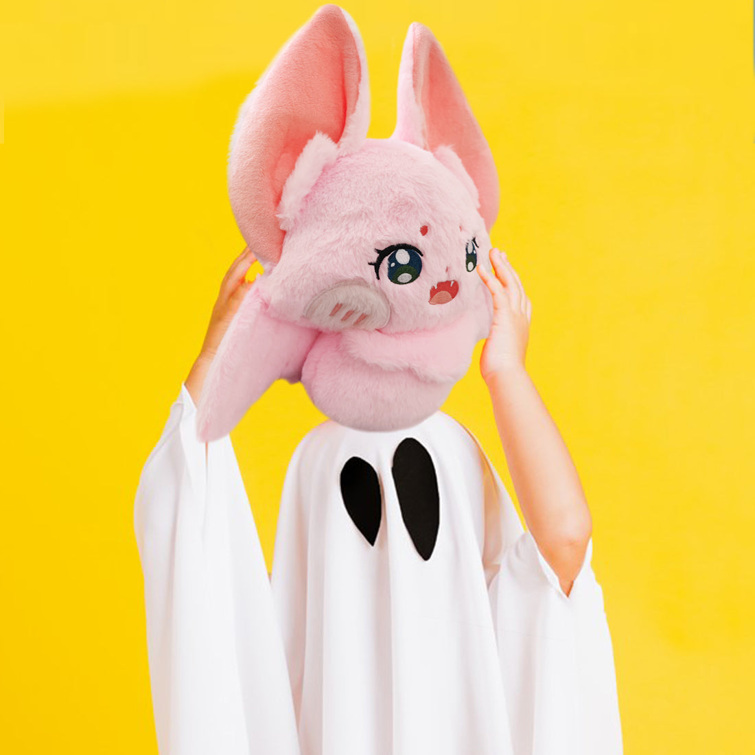 ELAINREN Furry Bat Plush Pillow Cuddly Gothic Bat Stuffed Gifts/13.7''