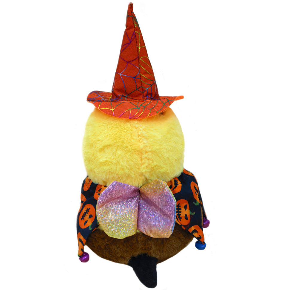 ELAINREN Cuddly Smiling Bee Plush Toy with Witch's Cloak and Hat