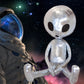 ELAINREN Gold Alien Stuffed Space Toy Soft Saucerman Plush Pillow/25.6''