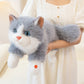 ELAINREN Lifelike Cat Plush Toy Realistic Kitten Stuffed Animals Doll Gifts/45cm