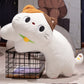 ELAINRE Soft Cat Shape Plush Toy Pillow Stuffed Kitten Doll  Cushion/50cm