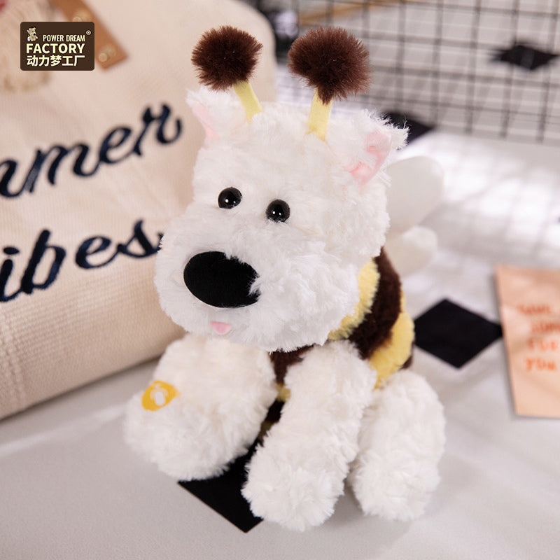 ELAINREN Dog Bee Plush Toy Bumble Bee Puppy Plushie Stuffed Animal Gifts/25cm