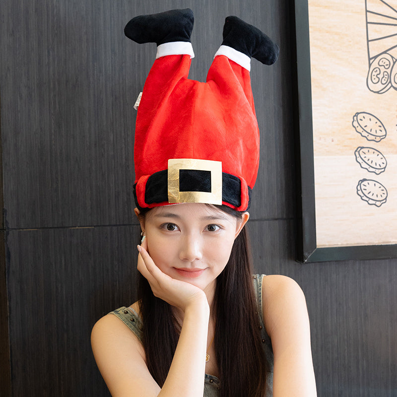 ELAINREN Christmas Hat Unisex Santa Hat Xmas Funny Hats Long Striped Elf Hat Santa and Elf Pants Hats