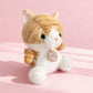 ELAINREN Sitting Tabby Cat Stuffed Animals Toy Gifts/16CM