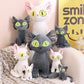 ELAINREN Big Eyes White Cat plush Gray Kitten Stuffed Kitty Toy/32cm