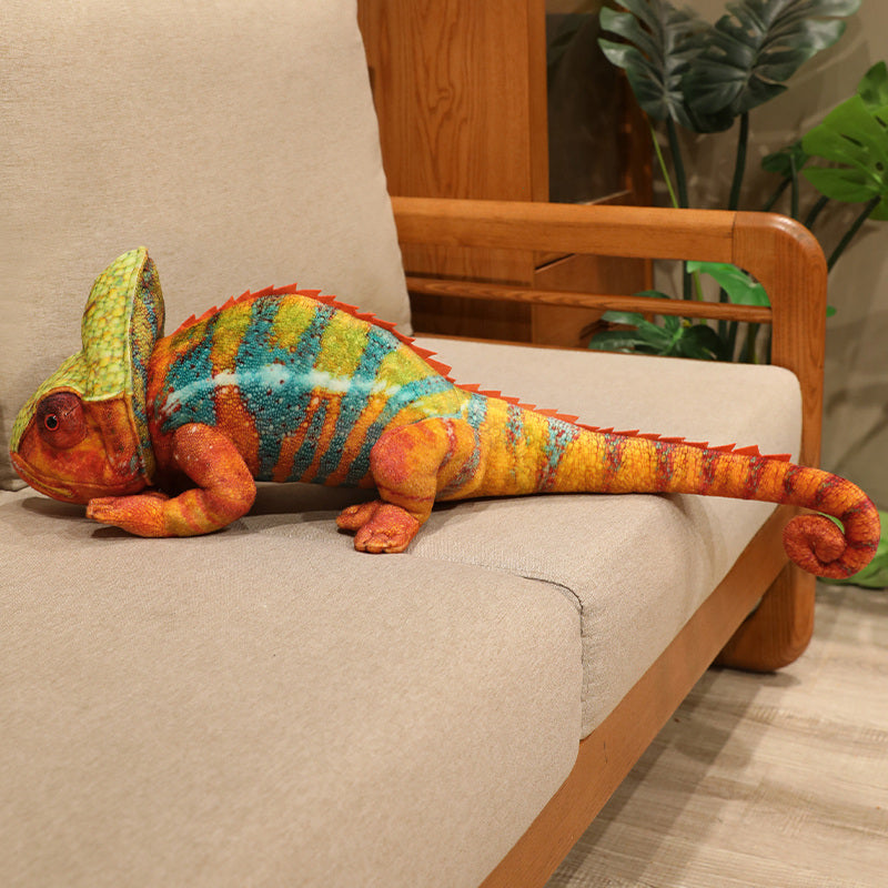 ELAINREN Realisitc Lizard Plush BIg Chameleon Stuffed Animals Toy GIfts/70cm