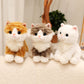 ELAINREN Realistic White Cat Stuffed Kitten Kitty Toy Gifts/20cm