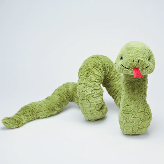 ELAINREN Green Plush Snake Stuffed Animal Toy, Soft Cuddly Plushie Hugger Toy/120cm
