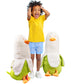 ELAINREN Green Banana Duck Plush Toy Cute Green Duck Stuffed Animal for Girls and Boys/19.7"