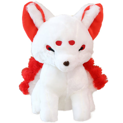 ELAINREN Lifelike Nine-Tailed Fox Stuffed Animals Toy/14.9''x11.8''x7.8''