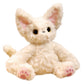 ELAINREN Realistic White Devon Cat Plush Toy Stuffed Devon Rex Doll Gifts/26cm