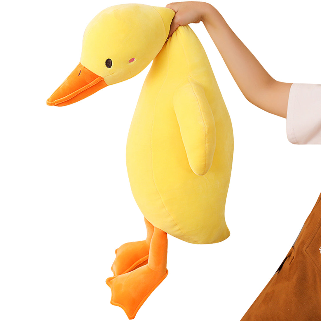 ELAINREN Large Yellow Mommy Duck Plush Toy with One Baby Duckie Set-35.4inch