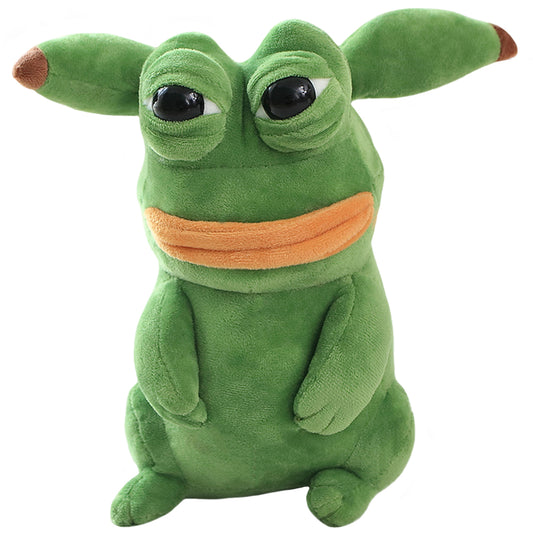 ELAINREN Sleepy Frog Plush Cute Toy Creative Frog Stuffed Animals Gifts/9.8''