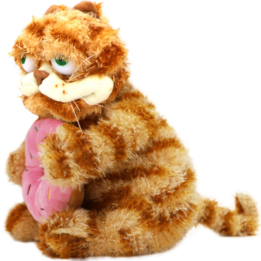 ELAINREN Halloween Garfield Plush Toy Fat Orange Cat with Donut Plush Kitten Dolls-30CM