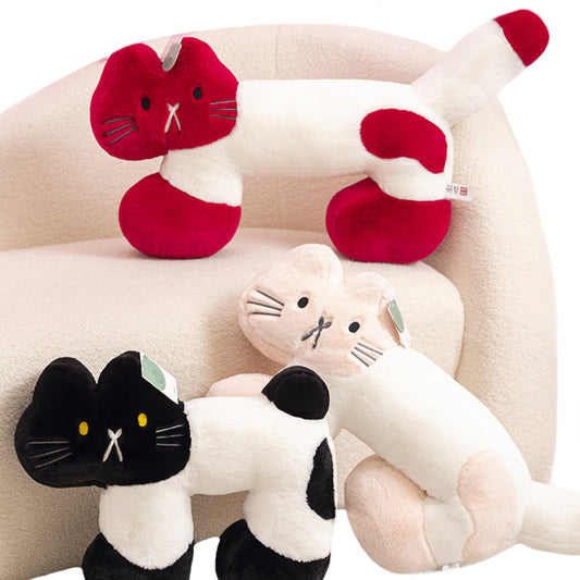 ELAINREN Super Soft Cat Shape Plush Pillow Decor Gifts/50cm