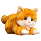 ELAINREN Realistic Orange Tabby Cat Stuffed Animals Lifelike Yellow Kitten Plushie Toy GIfts/30cm