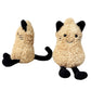 ELAINREN Kawaii Peanut Shape Cat Plush Toy Cuddle Peanut Kitten Stuffed Gifts/12cm