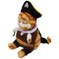 ELAINREN Halloween Garfield Plush Toy Pirate Fat Orange Cat Plush Kitten Toy Dress Up Pirate Costume-30CM