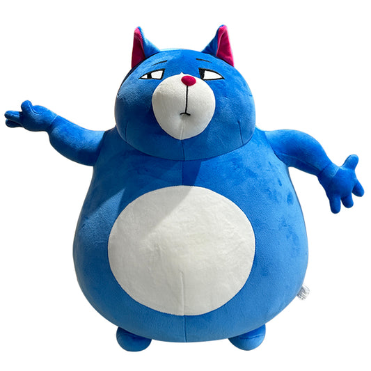 ELAINREN Special Blue Cat Stuffed Chubby Kitten Toy/35cm