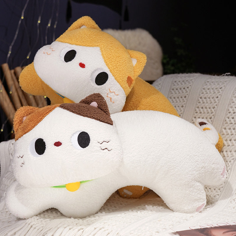ELAINRE Soft Cat Shape Plush Toy Pillow Stuffed Kitten Doll  Cushion/50cm