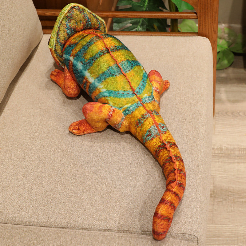 ELAINREN Realisitc Lizard Plush BIg Chameleon Stuffed Animals Toy GIfts/70cm