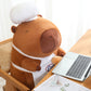 ELAINREN Chef Capybara Plush Toy Cute Stuffed Capybara Wearing Chef Hat, Soft Capybara Baker- Making Baguette Toast/35cm