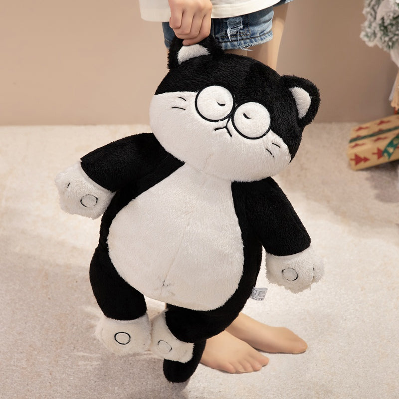 ELAINREN Cuddly Black Cat Stuffed Pig Plush Big Toy GIfts/60cm