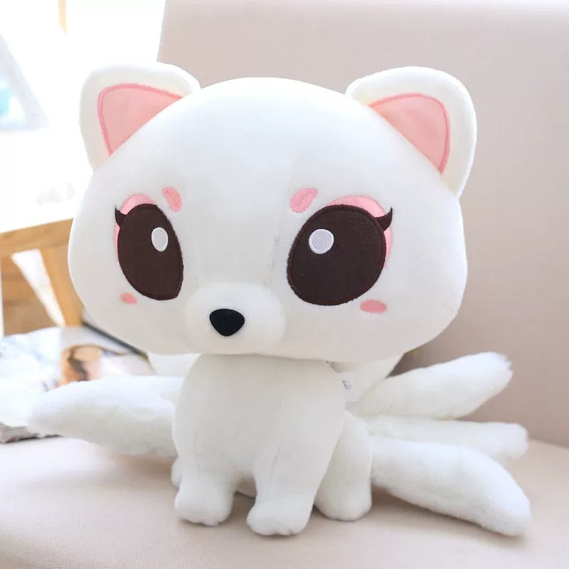 ELAINREN Cartoon Nine-Tailed Fox Plush Toy/9.8''x12.9''