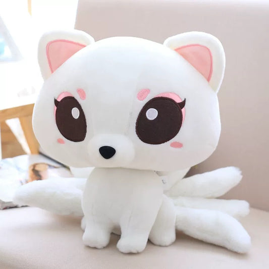 ELAINREN Cartoon Nine-Tailed Fox Plush Toy/9.8''x12.9''