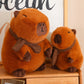 ELAINREN Furry Capybara Plush Pillow Soft Capybara Stuffed Animal Toy Gifts/9.8Inch