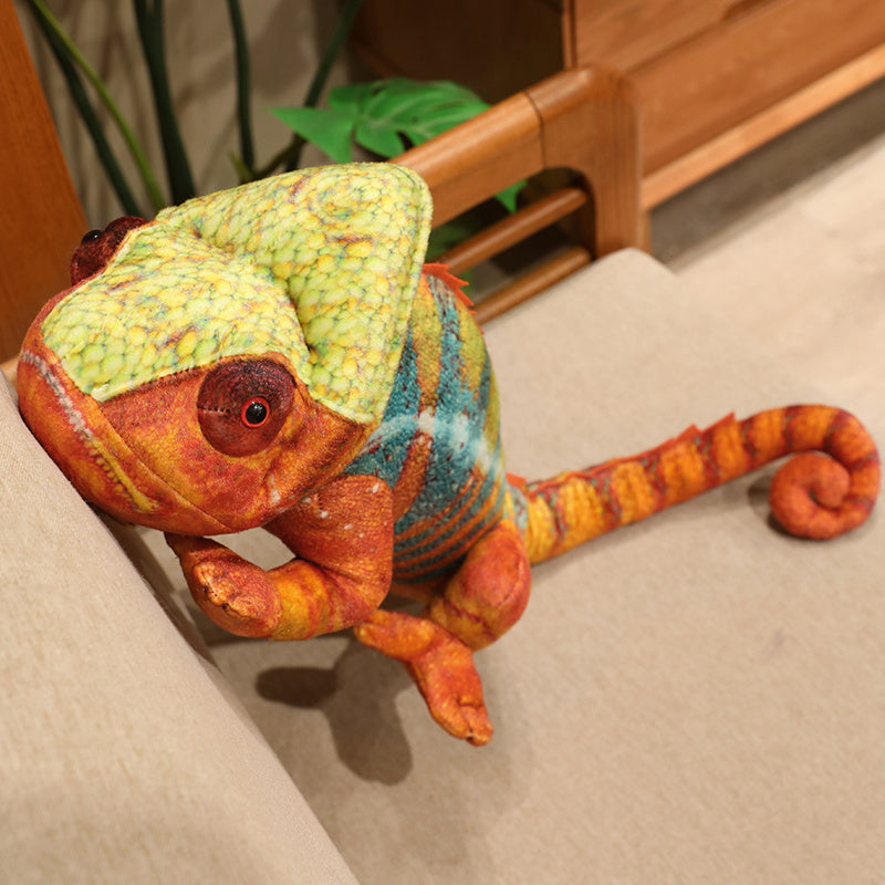 ELAINREN Realisitc Lizard Plush BIg Chameleon Stuffed Animals Toy GIfts/70cm