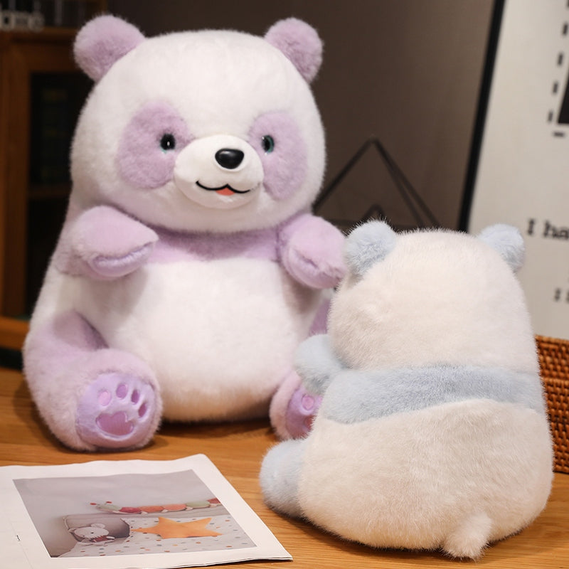 ELAINREN Colorful Panda Stuffed Animals Plush Rainbow Panda Toy Gifts/25cm
