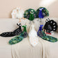 ELAINREN Realistic Peacock Plush Toy,Cute Peacock Stuffed Animal Doll /21cm