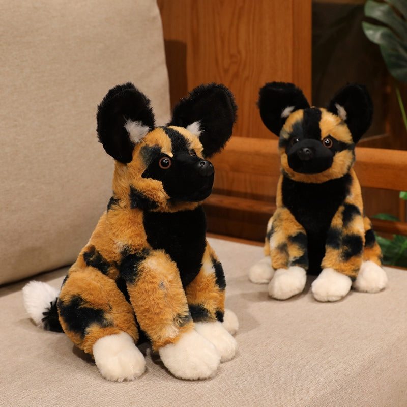 ELAINREN African Wild Dog Plush Stuffed Animal Toy-36cm