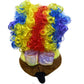 ELAINREN Cuddly Smiling Bee Plush Toy with Clown Wig