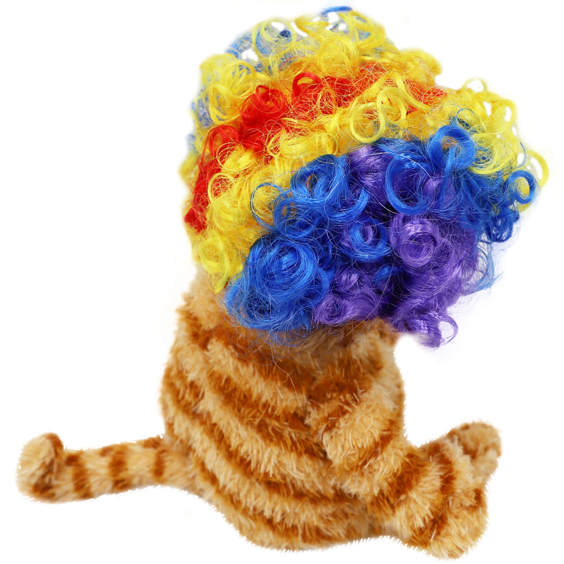 ELAINREN Halloween Garfield Plush Toy Lifelike Yellow Tabby Kitty Plushie Cat Dress Up Clown Dolls-30cm