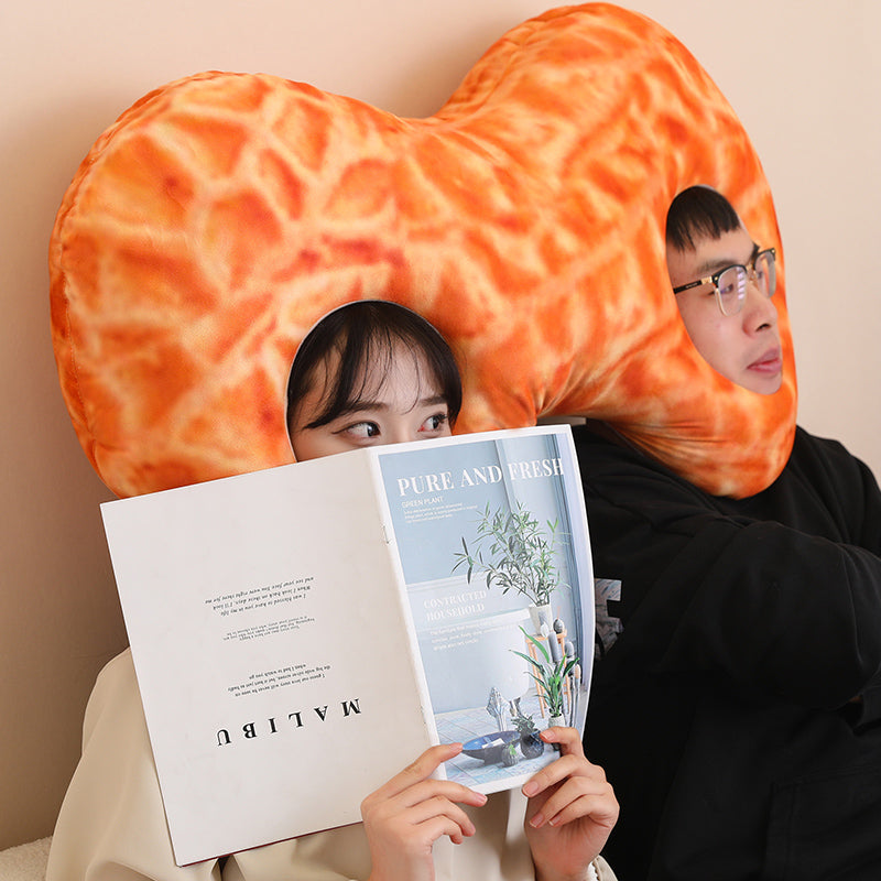 ELAINREN Creative Peanut Plush Soft Pillow Couple Cute Peanut Shape Stuffed Large Pillow/90x50cm