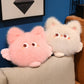 ELAINREN Round Cat Stuffed Kitten Plush Furry Pillow Decor Gifts/45cm