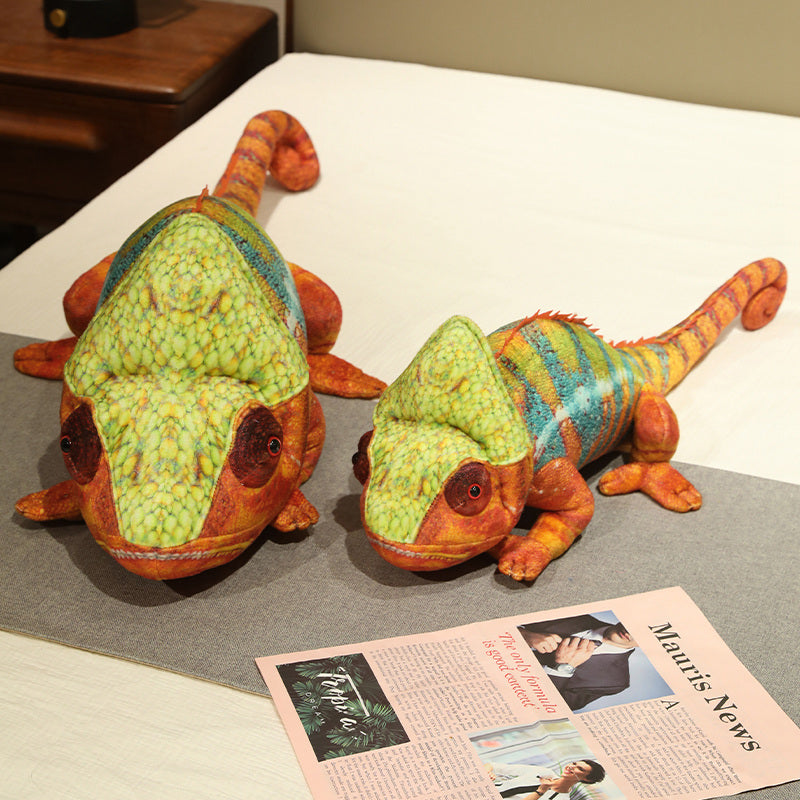 ELAINREN Realisitc Lizard Plush BIg Chameleon Stuffed Animals Toy GIfts/70cm