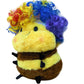 ELAINREN Cuddly Smiling Bee Plush Toy with Clown Wig