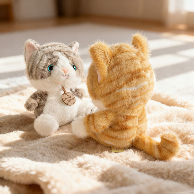 ELAINREN Sitting Tabby Cat Stuffed Animals Toy Gifts/16CM