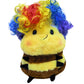 ELAINREN Cuddly Smiling Bee Plush Toy with Clown Wig