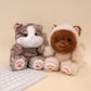ELAINREN Mini Tabby Cat Stuffed Furry Kitten Toy GIfts/13cm