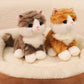 ELAINREN Sitting Orange Tabby Cat Plush Realistic Tiger Kitten Stuffed Toy/20cm