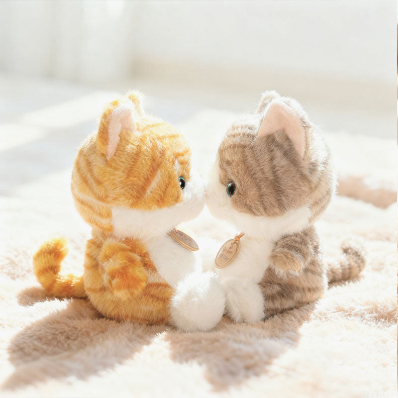 ELAINREN Sitting Tabby Cat Stuffed Animals Toy Gifts/16CM